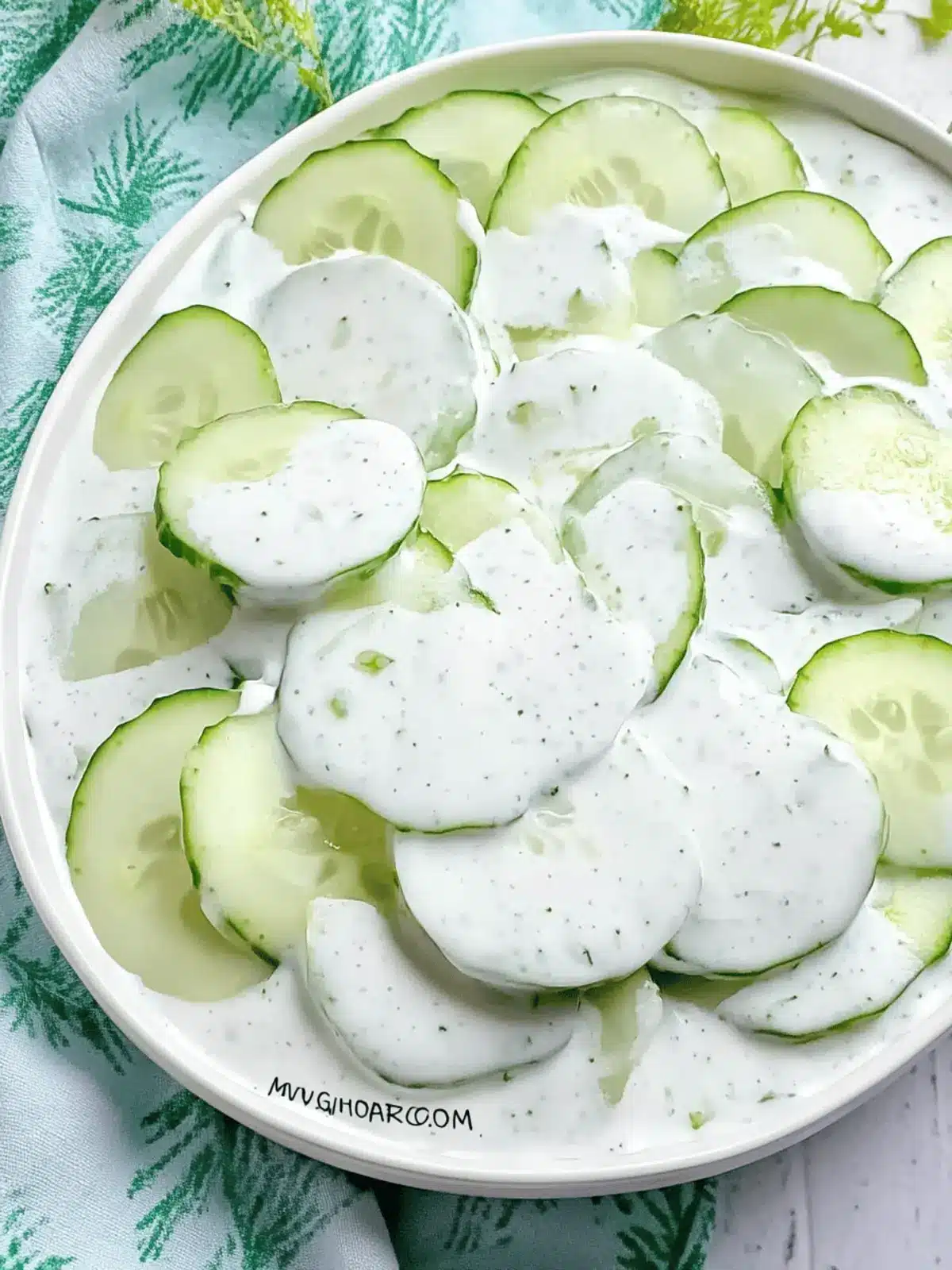 Creamy Cucumbers: Your Go-To Refreshing Summer Salad 2 Creamy Cucumbers