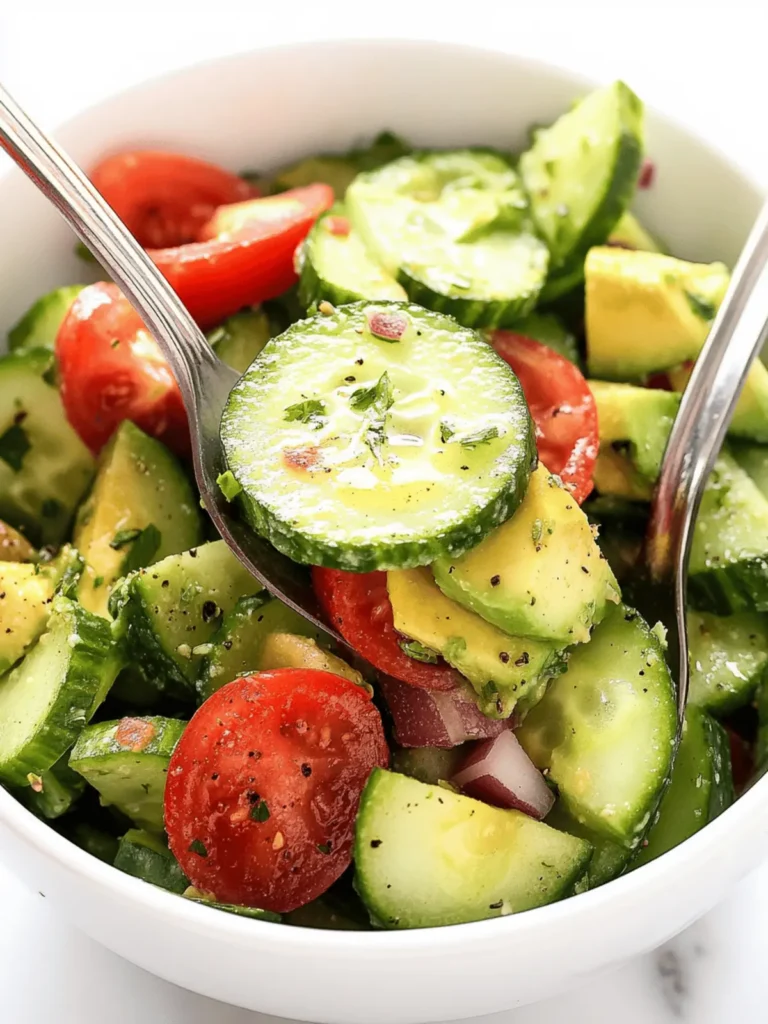 Crispy Cucumber Avocado Salad: A Fresh Summer Delight 2 Cucumber Avocado Salad