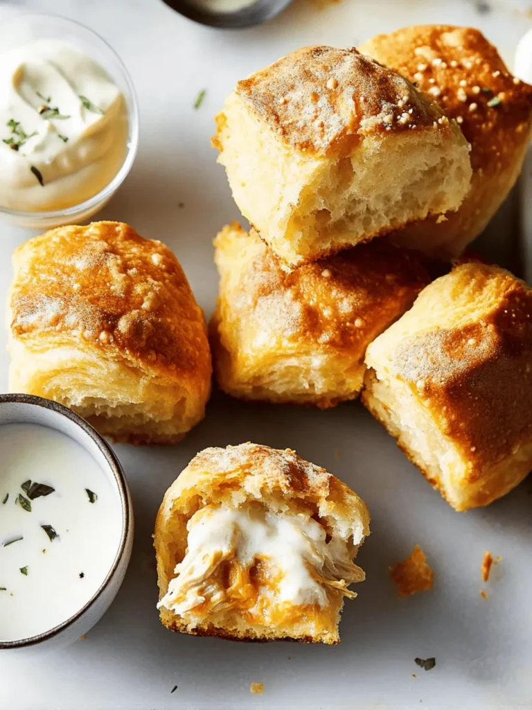 Buffalo Chicken Biscuit Bombs