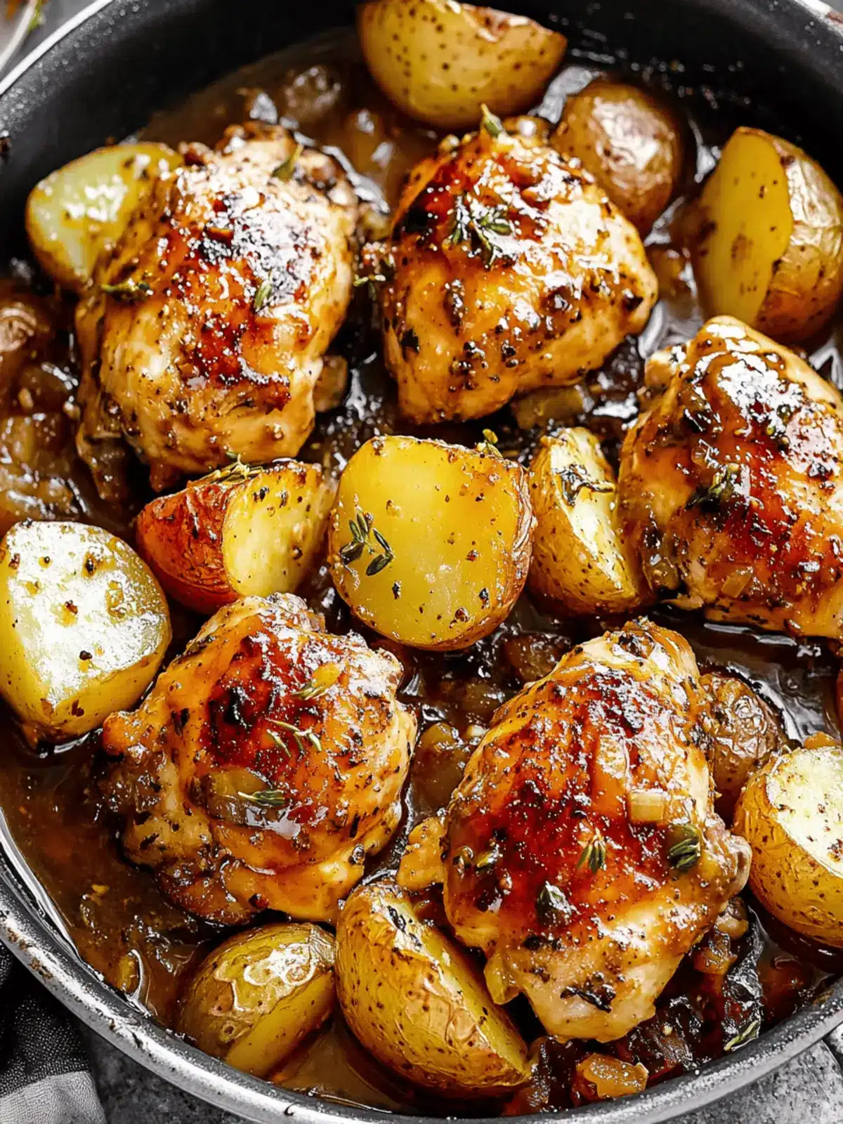 Honey Mustard Chicken And Potatoes (One Pan)
