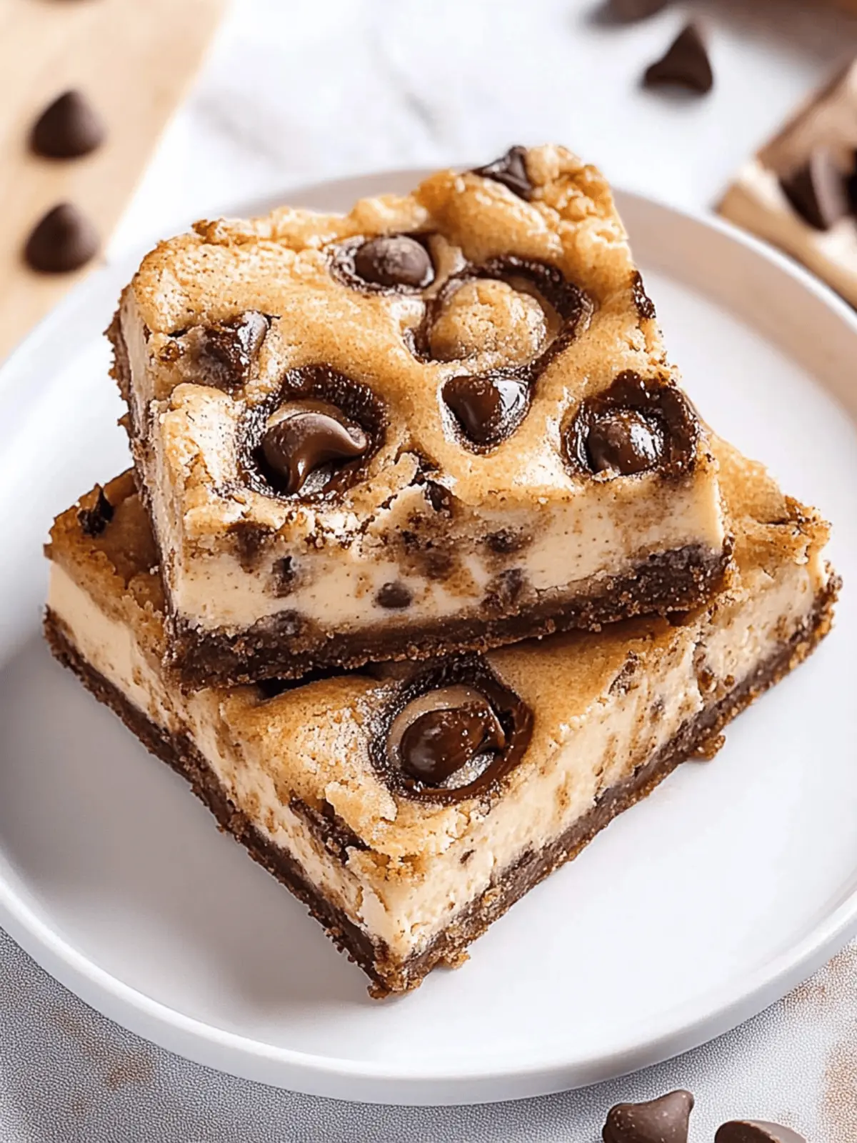 Chocolate Chip Cheesecake Bars