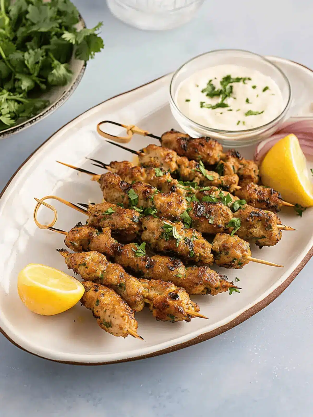 The best Middle Eastern grilled chicken kofta kebab