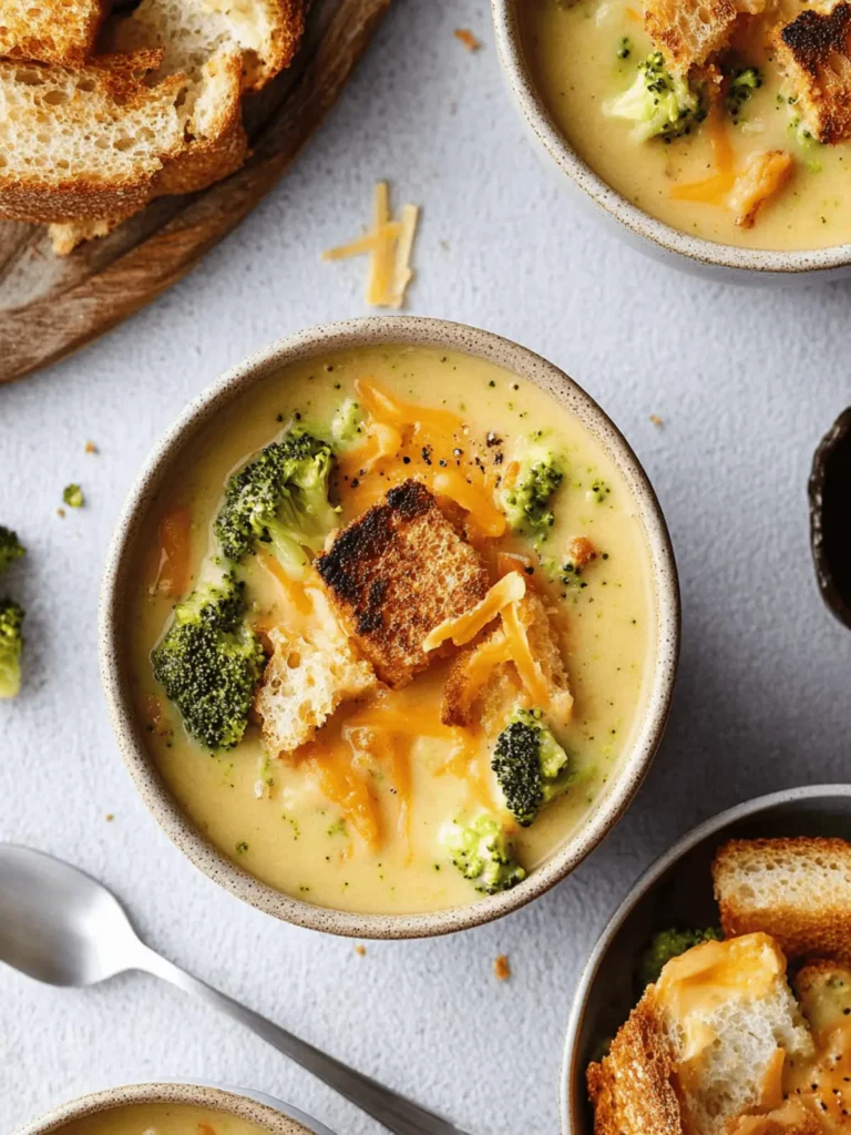 Creamy Broccoli Cheddar Soup: Comfort in Every Spoonful 2 Broccoli Cheddar Soup