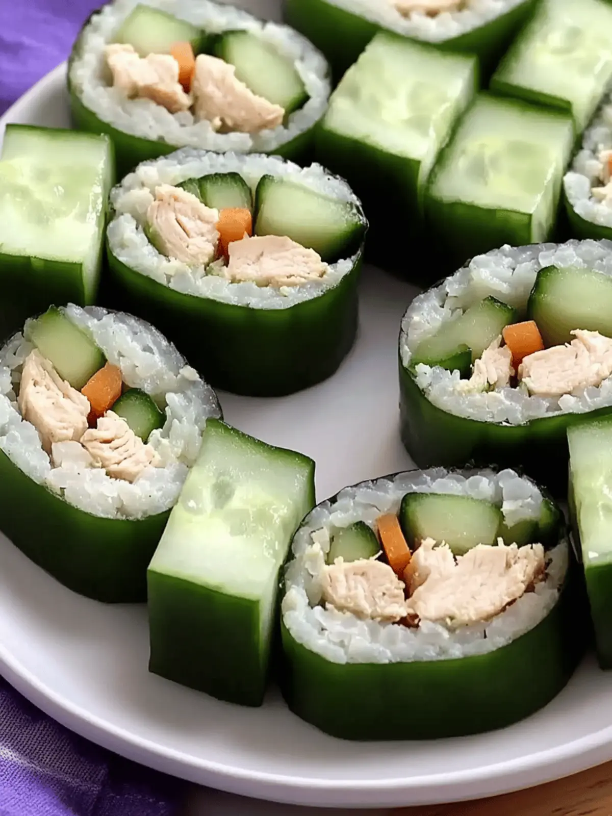 Easy Chicken Cucumber Sushi