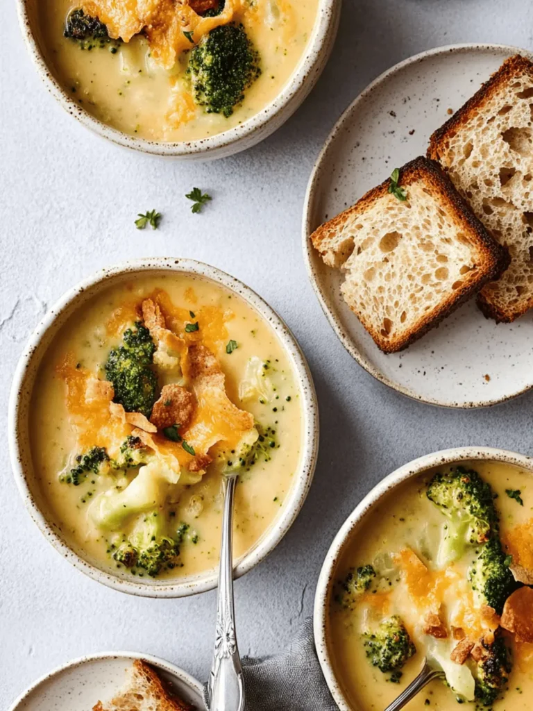 Creamy Broccoli Cheddar Soup: Comfort in Every Spoonful 3 Broccoli Cheddar Soup