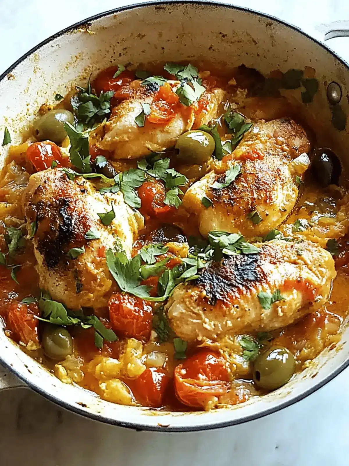 Chicken Provencal (With Tomatoes and Olives)
