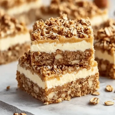Sweet Pumpkin Cheesecake Oatmeal Bars
