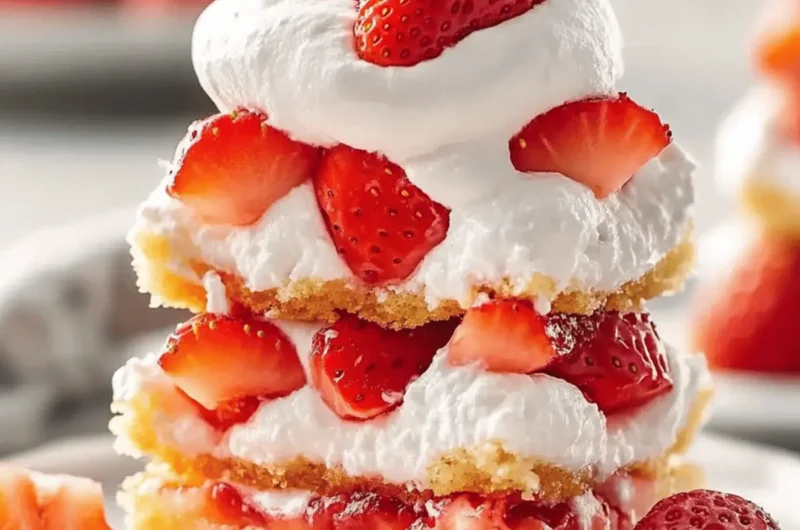 Classic Bisquick Strawberry Shortcake with Whipped Cream Bliss
