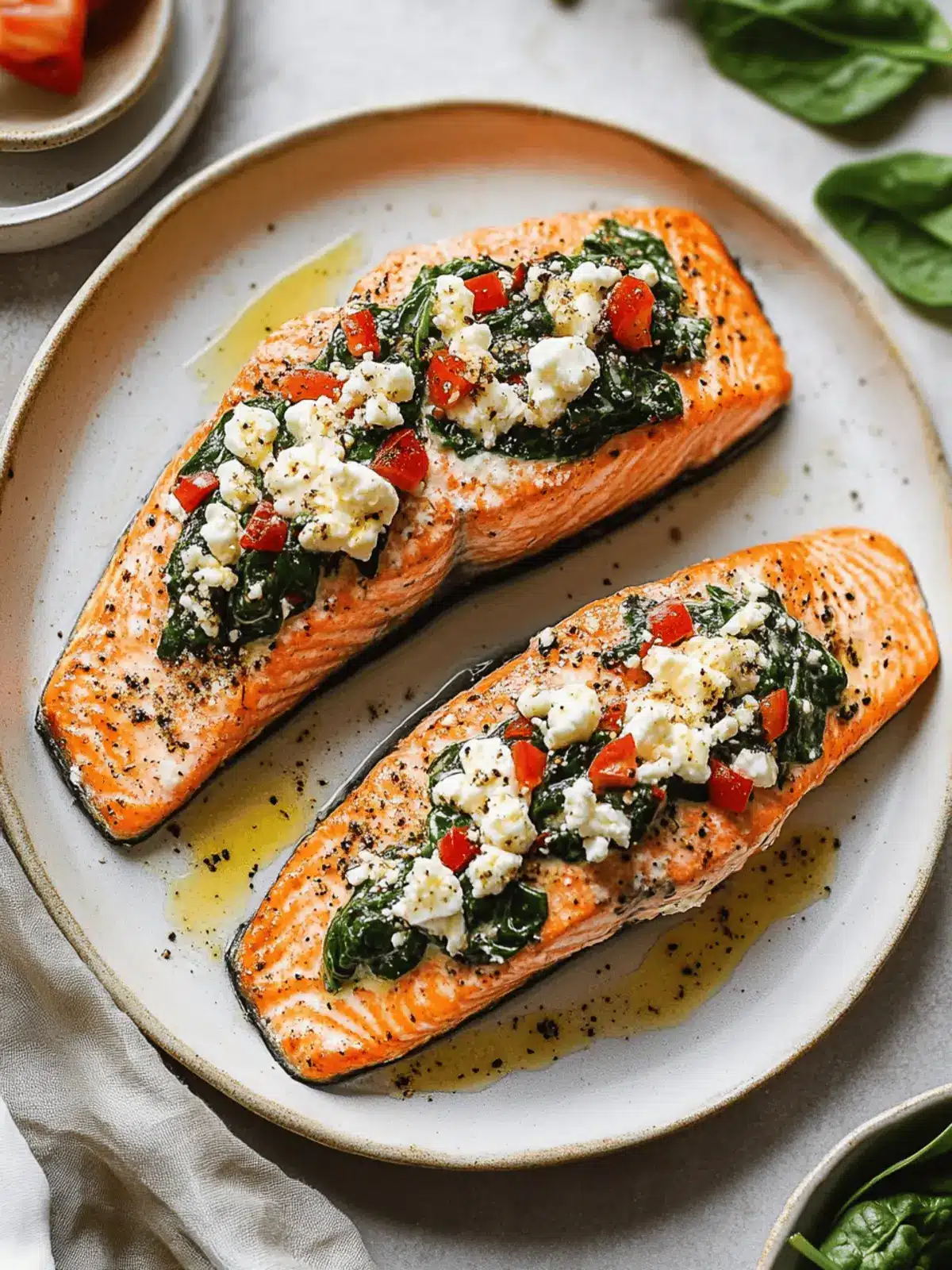 Stuffed Salmon with Spinach & Feta for a Quick Healthy Dinner 5 Stuffed Salmon With Spinach & Feta
