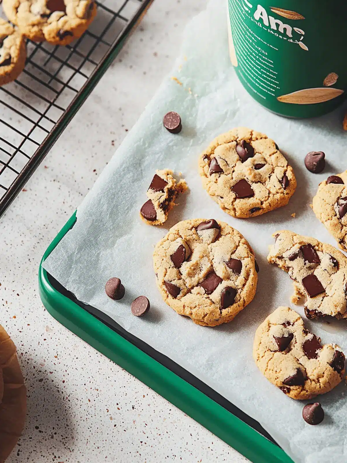 Gluten-Free Almond Flour Chocolate Chip Cookies