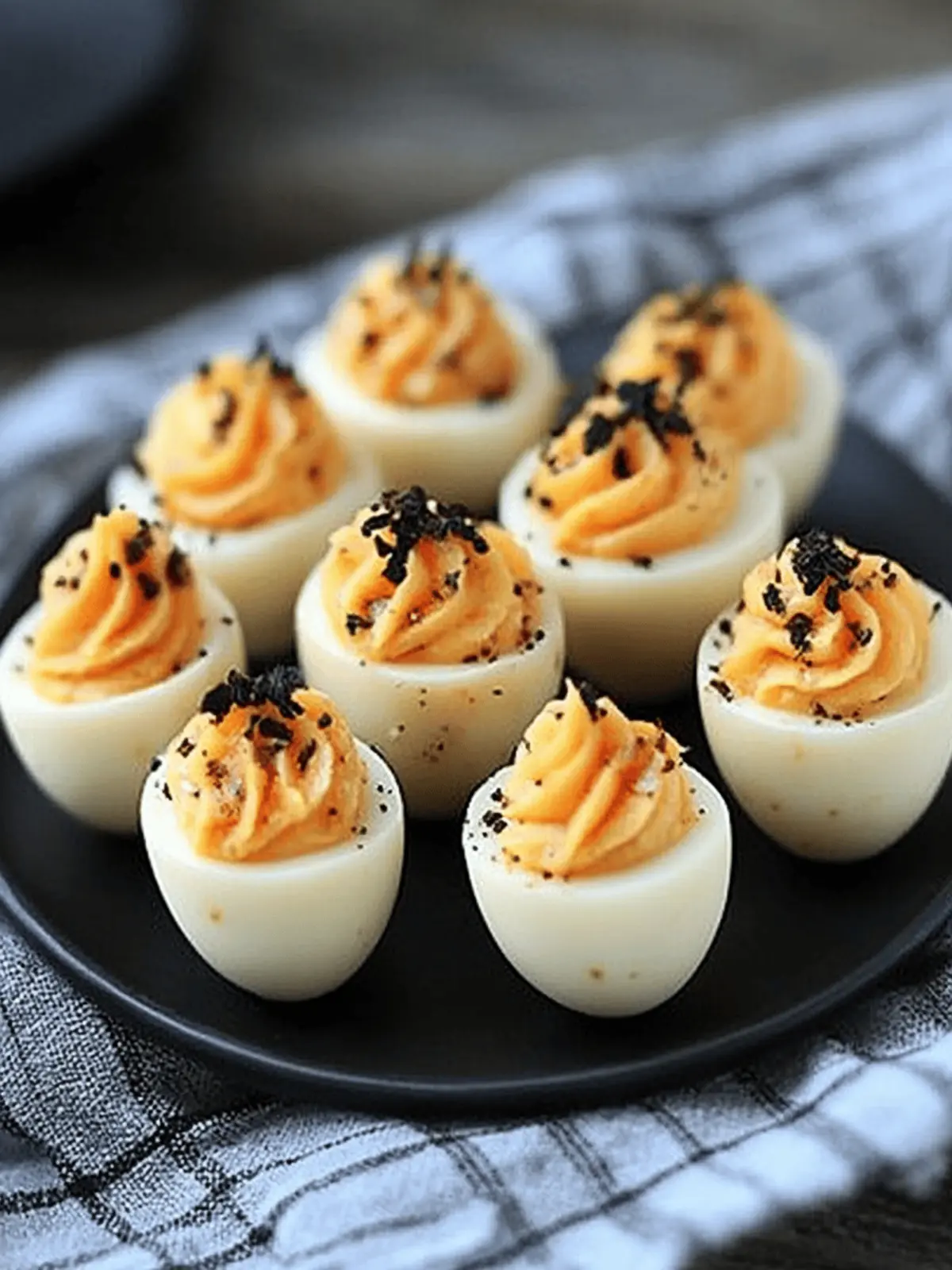 Halloween Deviled Tea Eggs: A Spooky Twist on a Classic! 2 Halloween Deviled Tea Eggs