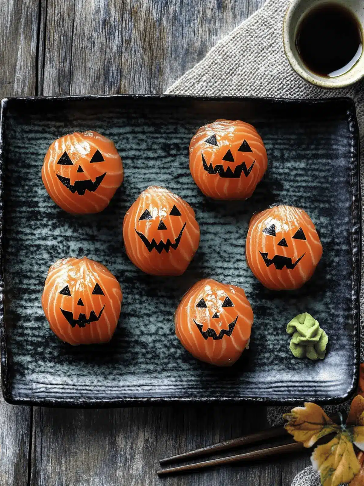 Halloween Salmon Temari Sushi: Spooky Fun and Delicious Bites 3 Halloween salmon temari sushi