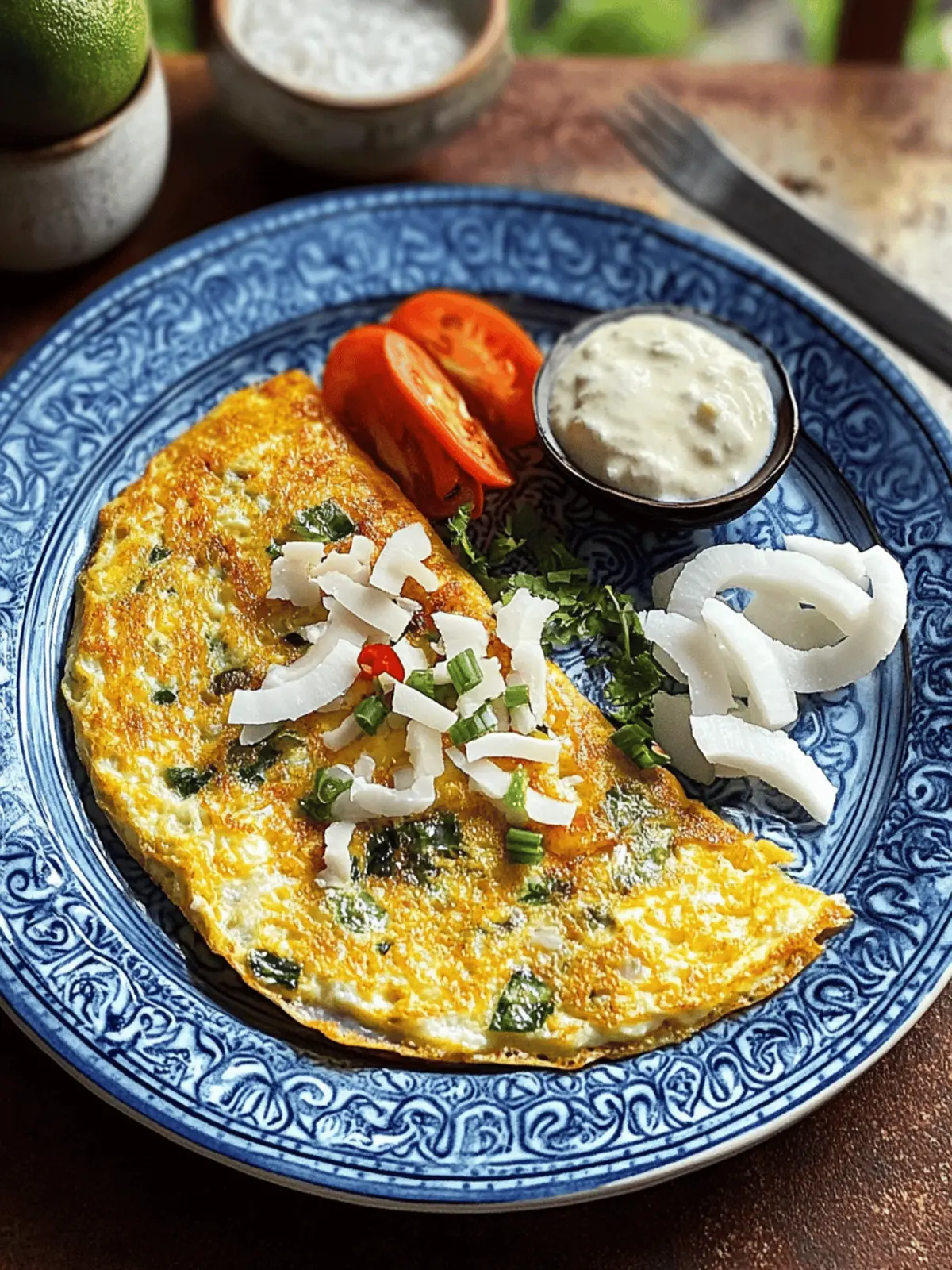 Kerala-Style Spicy Coconut-Ginger Omelette