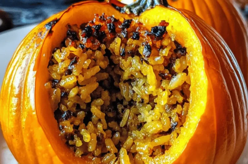 Roasted Stuffed Pumpkin Rice: A Cozy Fall Delight 1 Roasted Stuffed Pumpkin Rice
