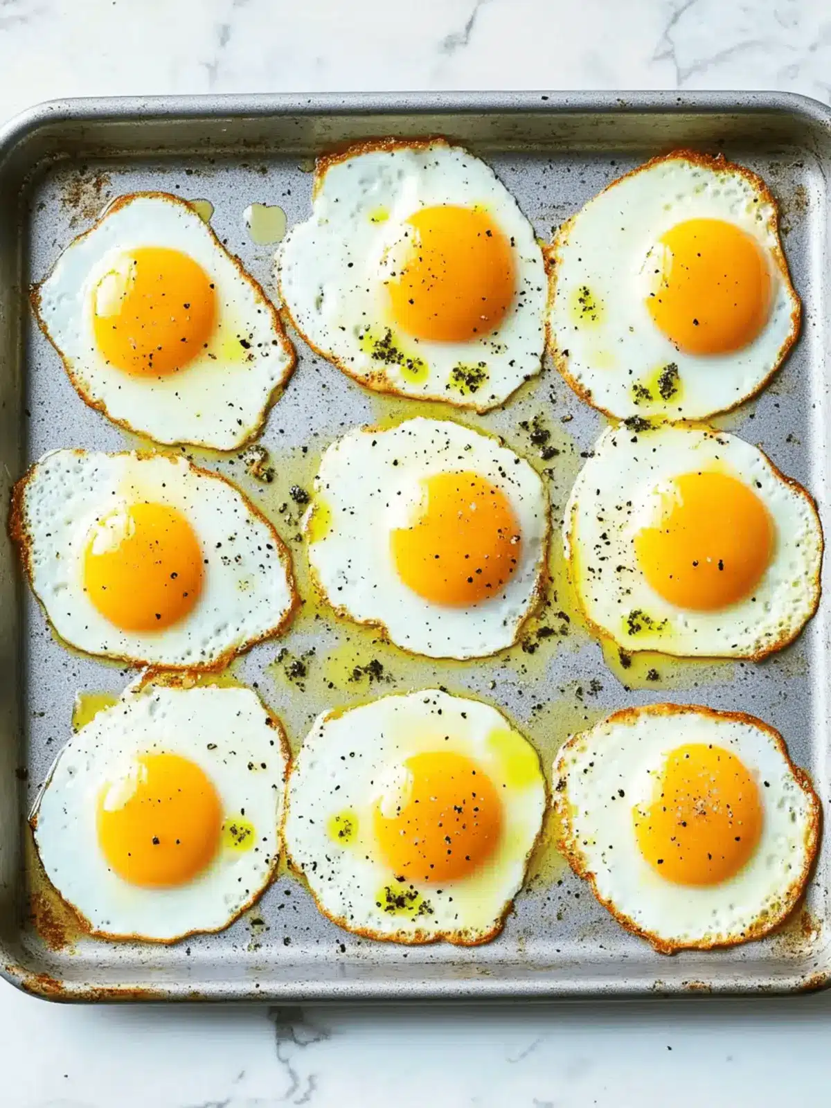 Perfectly Fluffy Sheet Pan Fried Eggs in Just 25 Minutes 2 Sheet Pan Fried Eggs