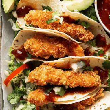 Crunchy chicken taco fingers (baked!)