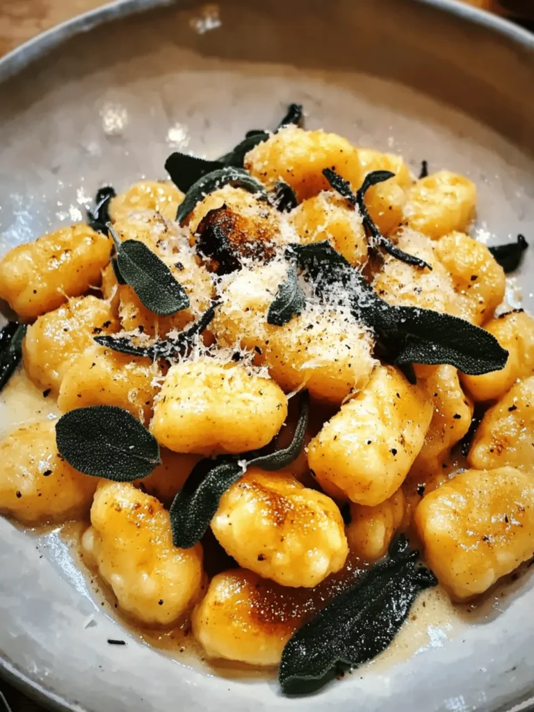 Pumpkin Gnocchi Brown Butter Sage