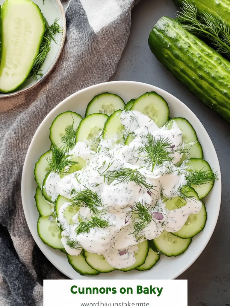 Creamy Dill Cucumber Salad with Sour Cream for a Summer Refresh 3 Creamy Dill Cucumber Salad with Sour Cream and Fresh Baby Dill