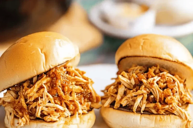 Easy and Tasty Barbecue Chicken Sandwiches in the Crock Pot