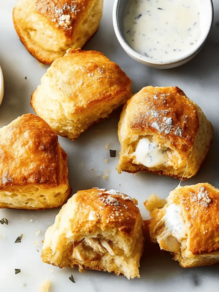 Buffalo Chicken Biscuit Bombs