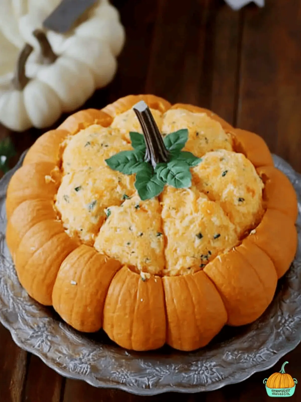 Delicious Pumpkin-Shaped Cheeseball for Festive Gatherings 2 Pumpkin-Shaped Cheeseball
