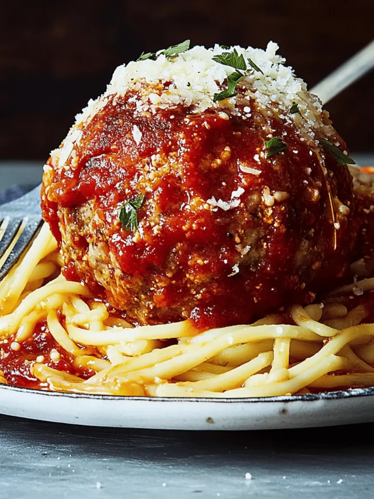 Monster Meatballs in Marinara: Comfort Food Made Easy 4 Monster Meatballs