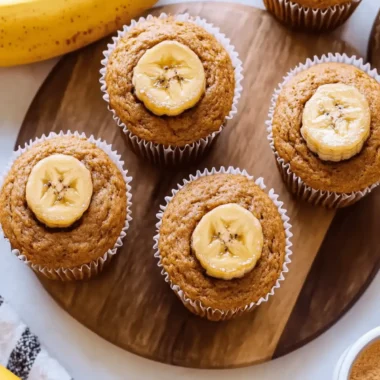 Whole Wheat Honey Banana Muffins