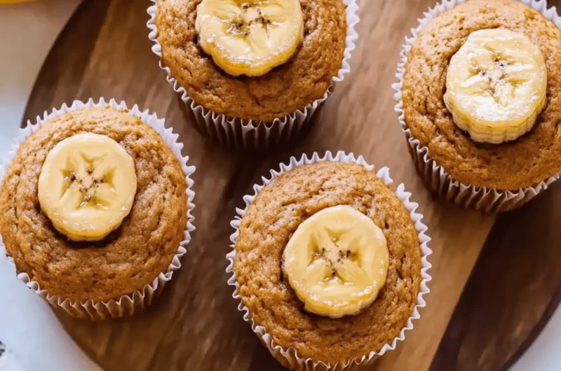 Whole Wheat Honey Banana Muffins