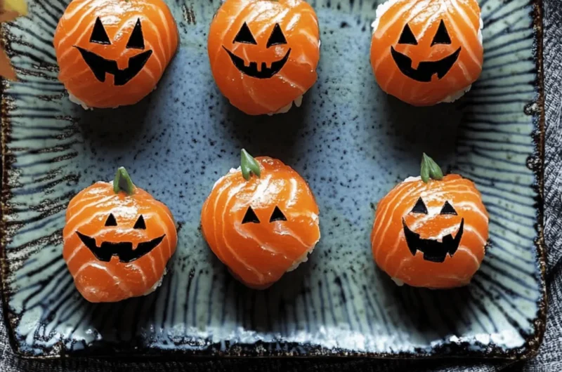 Halloween Salmon Temari Sushi: Spooky Fun and Delicious Bites 1 Halloween salmon temari sushi