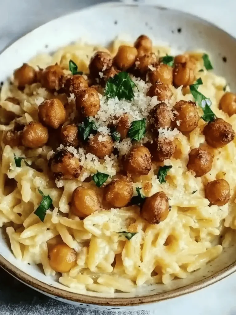 Creamy Lemon Ricotta Orzo with Garlic-Roasted Chickpeas: An Incredible 5-Star Recipe