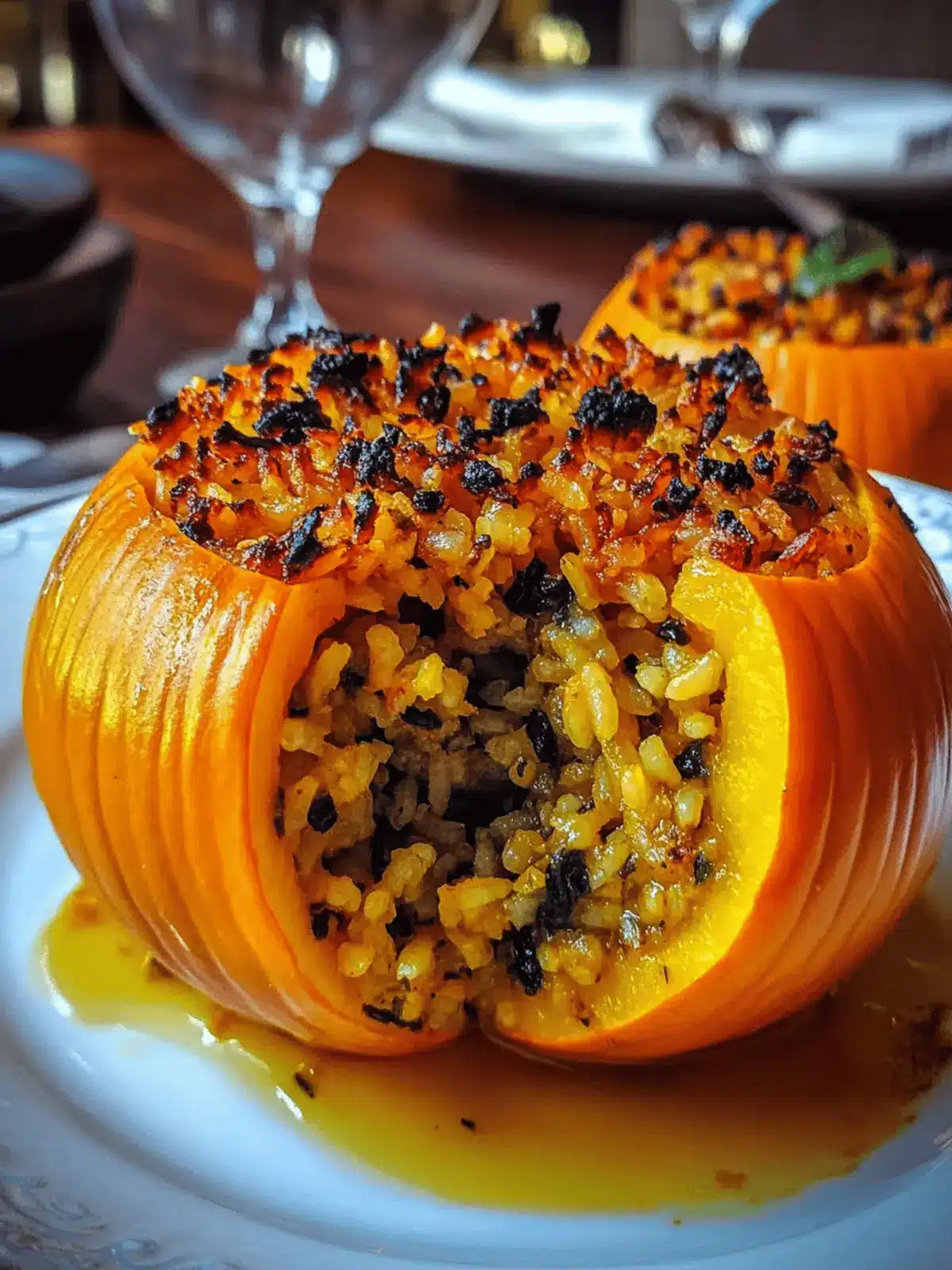Roasted Stuffed Pumpkin Rice: A Cozy Fall Delight 4 Roasted Stuffed Pumpkin Rice