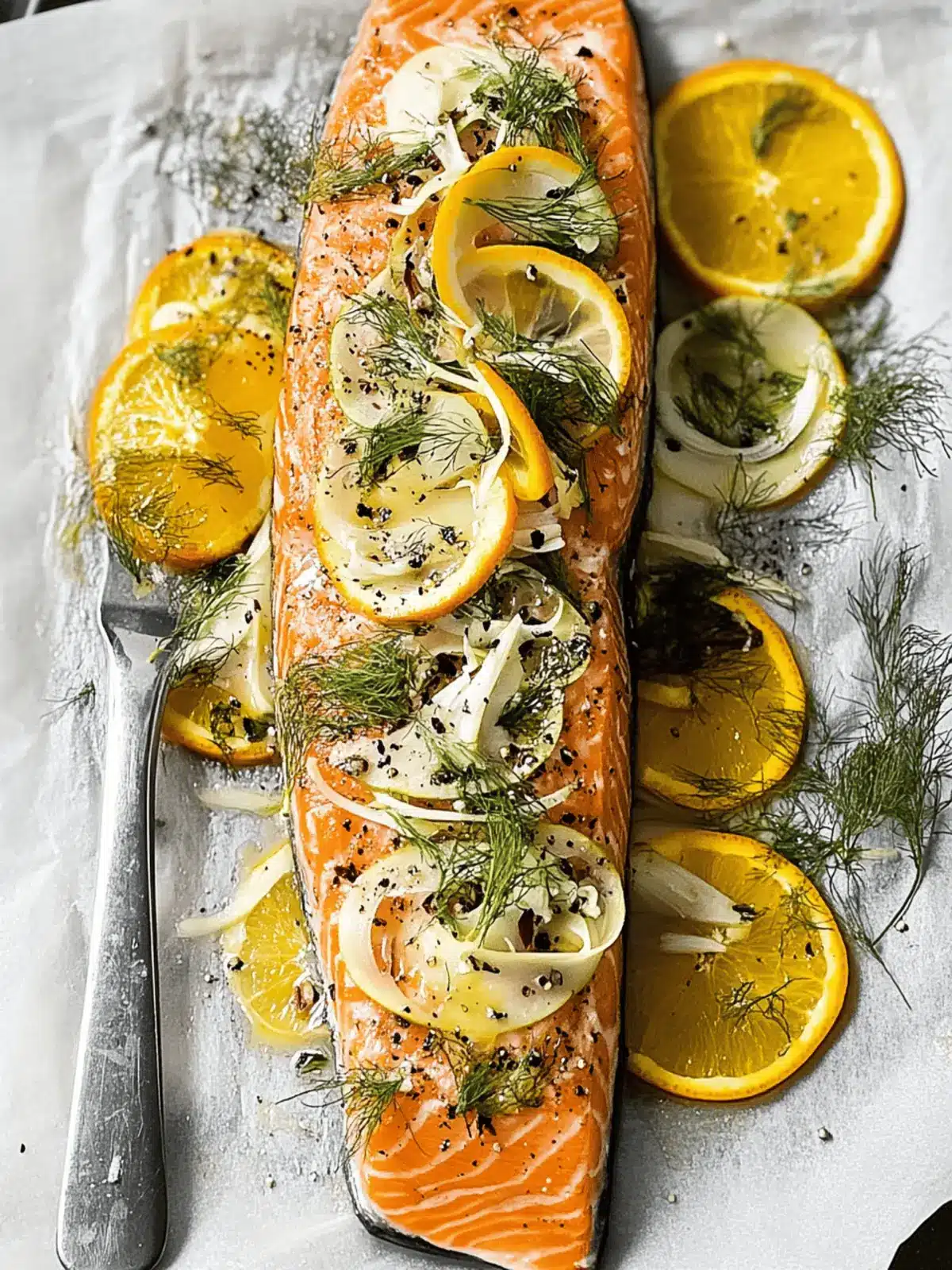 Slow Roasted Salmon with Fennel and Orange