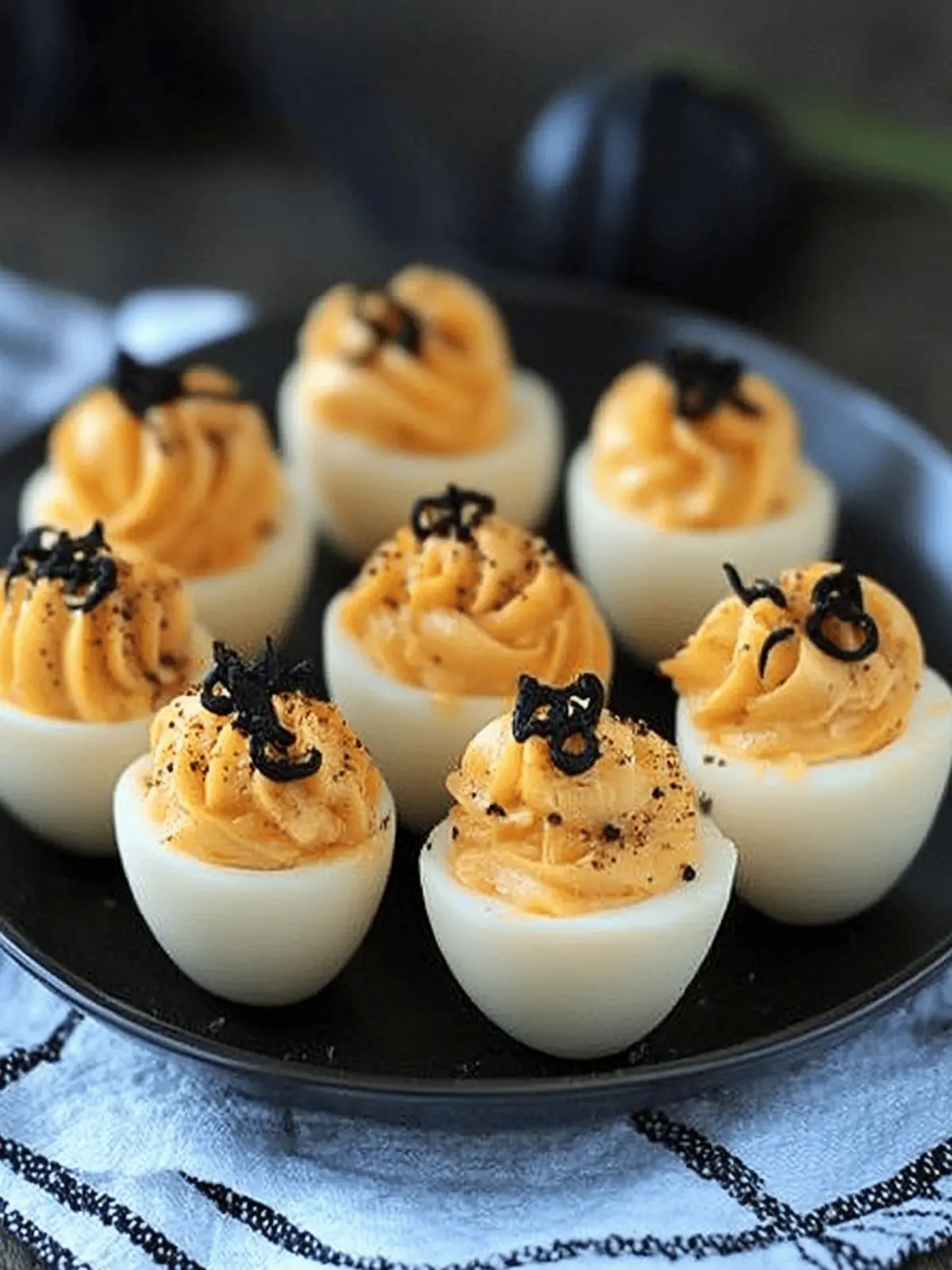 Halloween Deviled Tea Eggs: A Spooky Twist on a Classic! 4 Halloween Deviled Tea Eggs