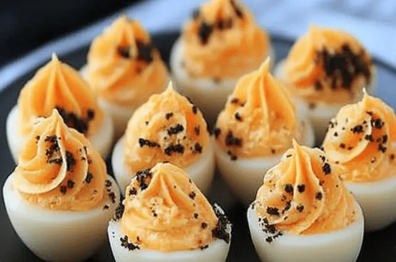 Halloween Deviled Tea Eggs: A Spooky Twist on a Classic! 1 Halloween Deviled Tea Eggs