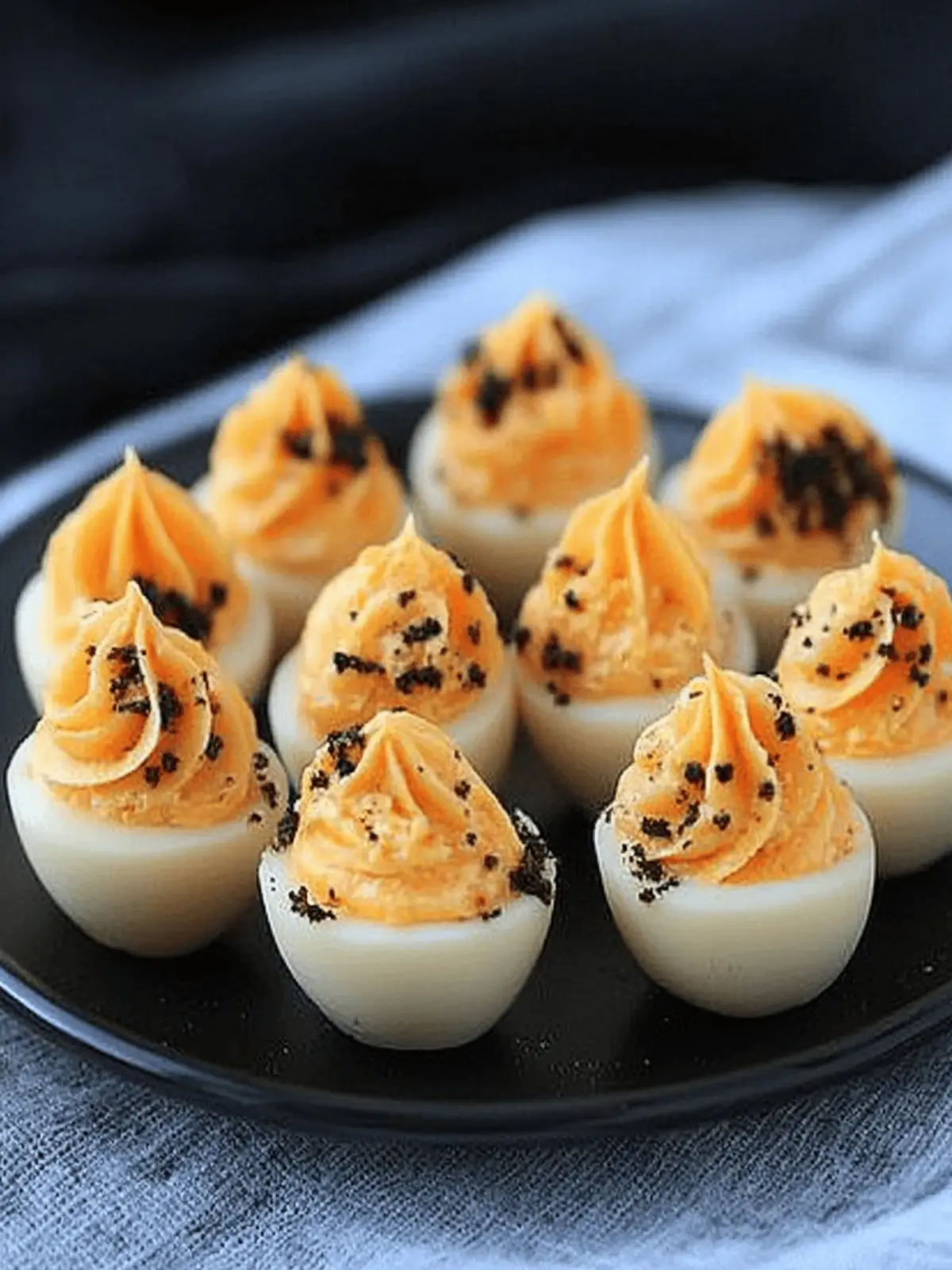 Halloween Deviled Tea Eggs