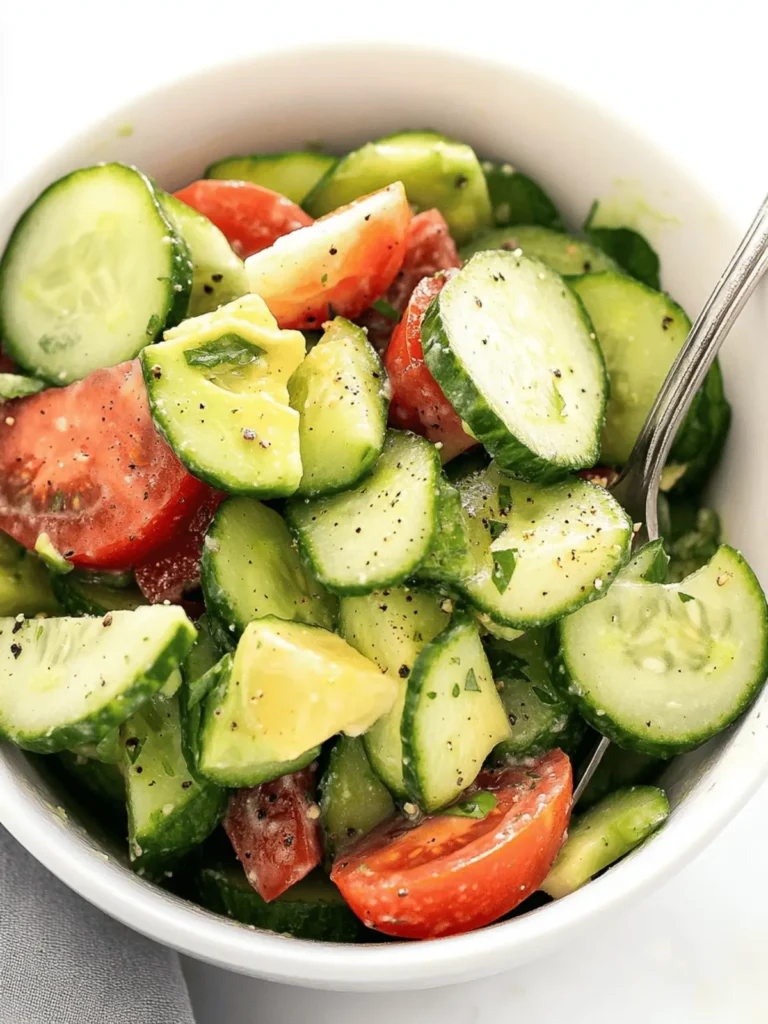 Crispy Cucumber Avocado Salad: A Fresh Summer Delight 4 Cucumber Avocado Salad