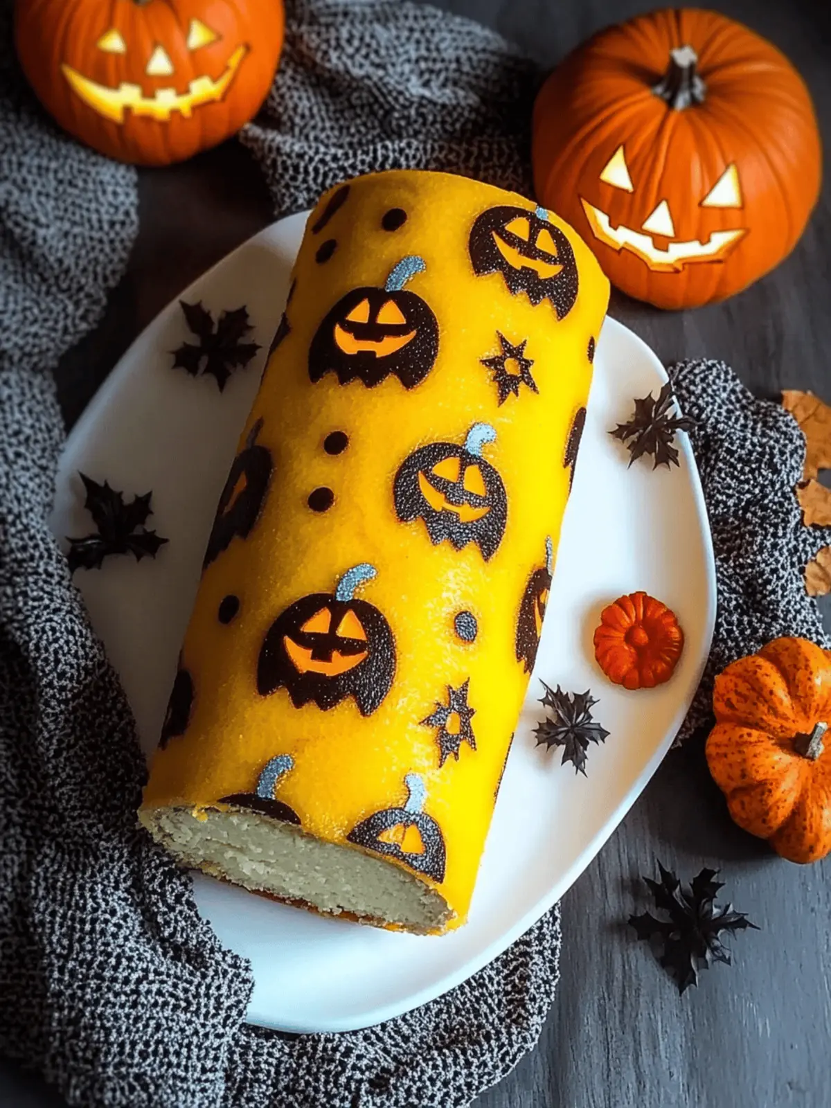 Sweet Halloween Pumpkin Roll