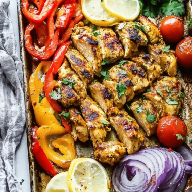 Chicken Shawarma Sheet Pan Dinner
