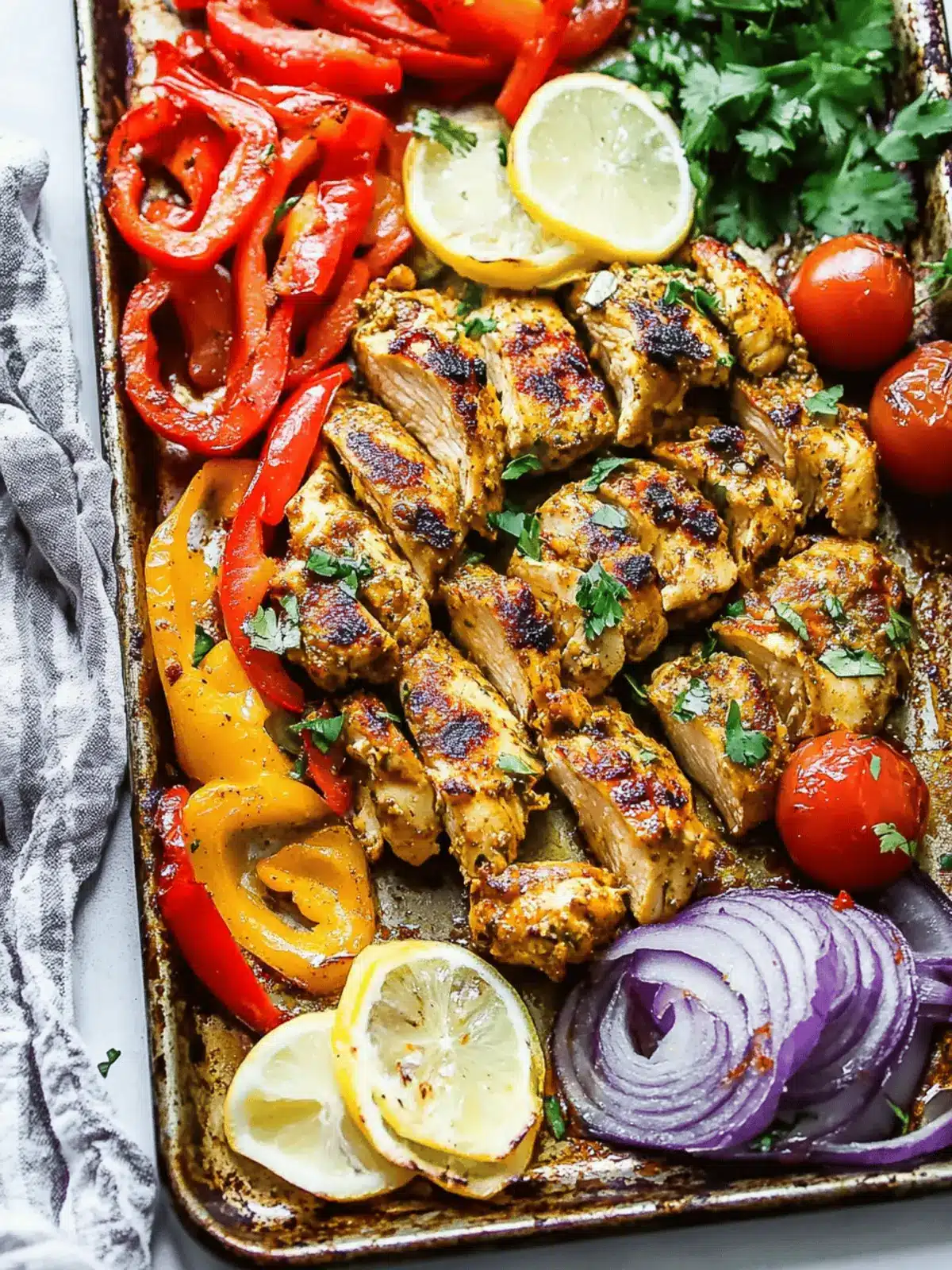 Chicken Shawarma Sheet Pan Dinner
