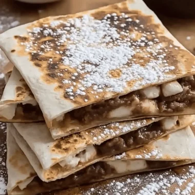 Homemade Blackstone S’mores Quesadilla