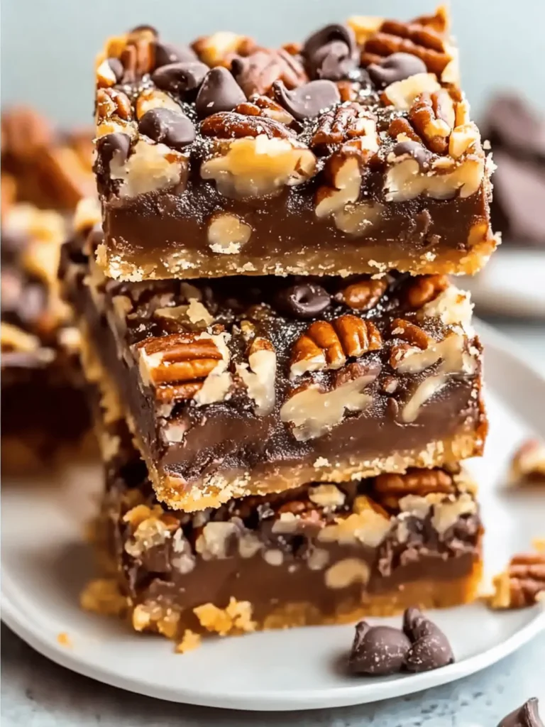 Gooey Chocolate Pecan Pie Magic Bars