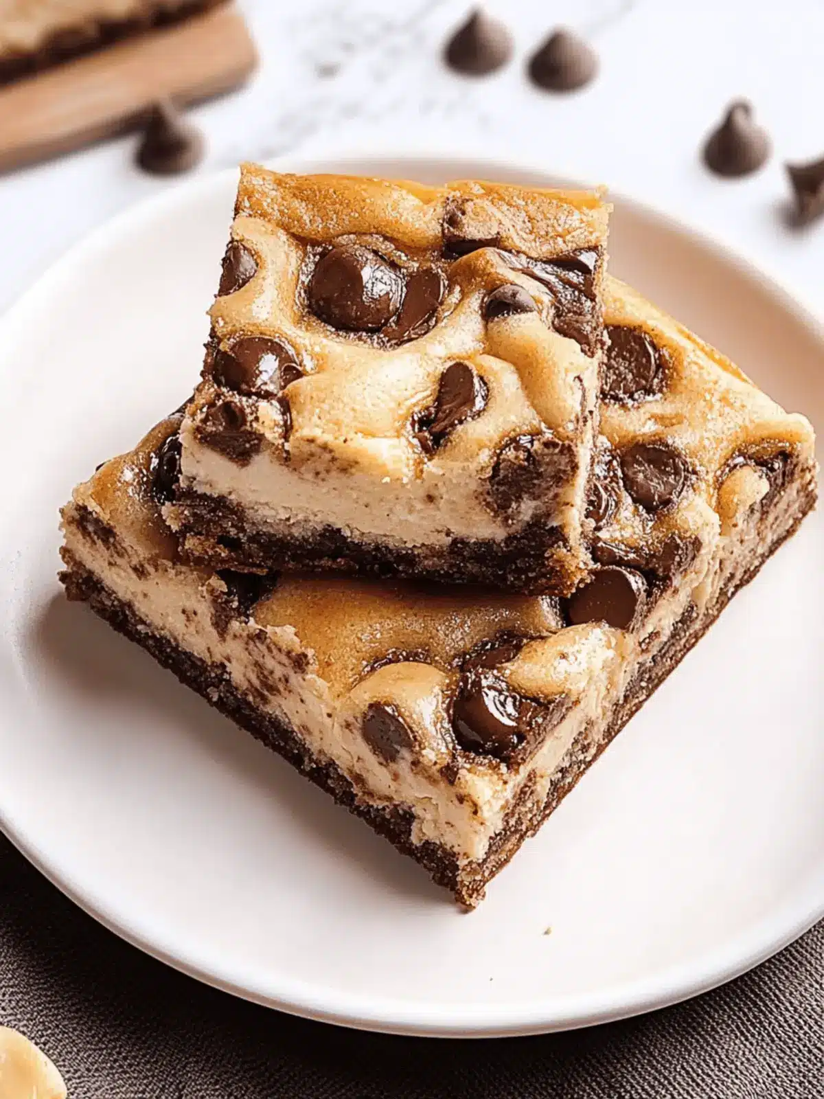 Chocolate Chip Cheesecake Bars: Your New Sweet Obsession 3 Chocolate Chip Cheesecake Bars