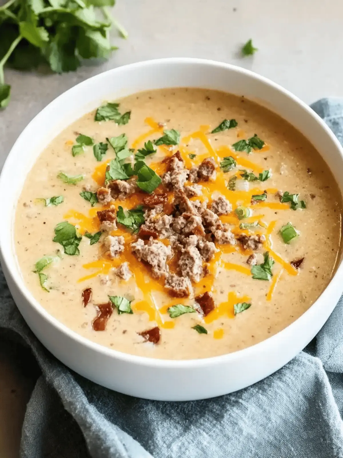 Cheeseburger Soup