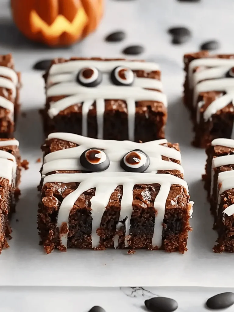 Fun Halloween Mummy Brownies: A Spooky Sweet Surprise! 3 Fun Halloween Mummy Brownies