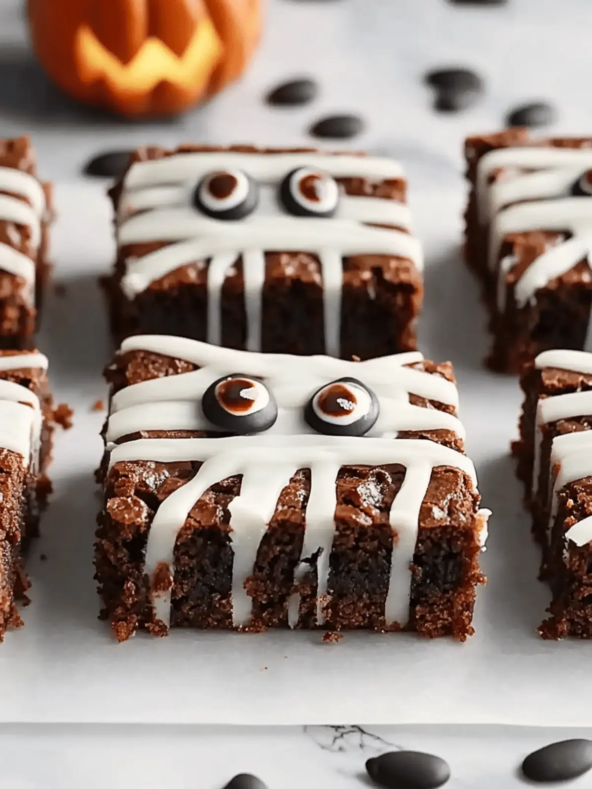 Fun Halloween Mummy Brownies: A Spooky Sweet Surprise! 3 Fun Halloween Mummy Brownies