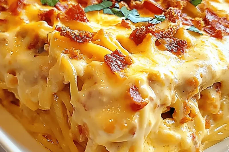 Irresistible Spicy Southern Cheesy Chicken Spaghetti Casserole