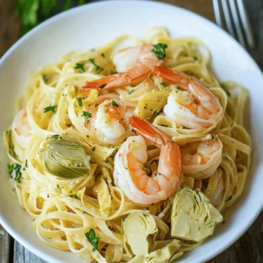 Shrimp and Artichoke Linguine Recipe