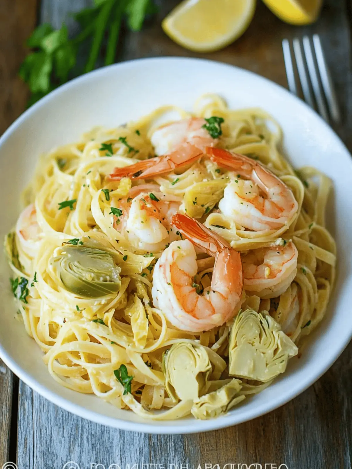 Shrimp and Artichoke Linguine Recipe