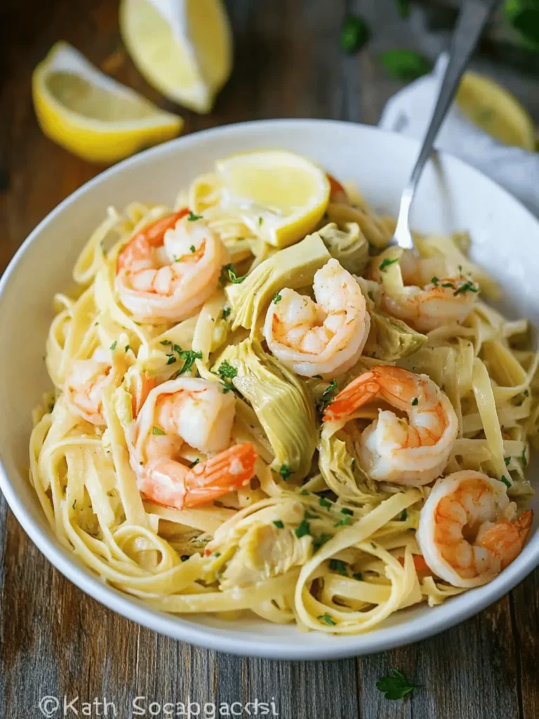Delicious Shrimp and Artichoke Linguine Recipe in 30 Minutes 4 Shrimp and Artichoke Linguine Recipe