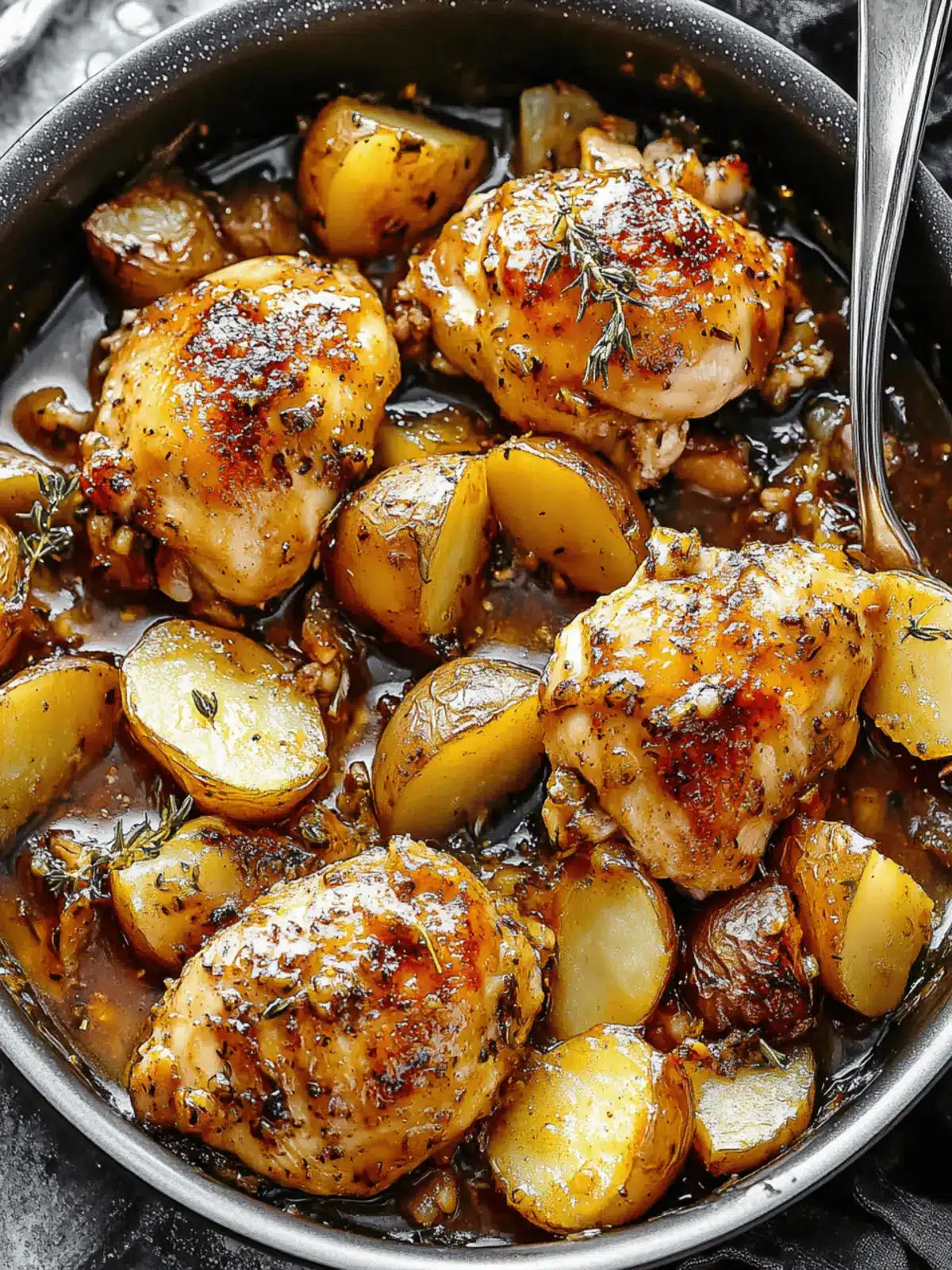 Honey Mustard Chicken And Potatoes (One Pan)
